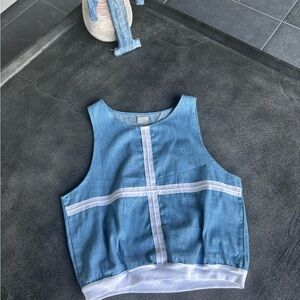 Potpourri Vintage Denim Tank – 100% Cotton L